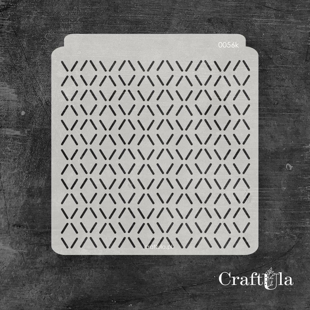 Stencil 0056k – Dashes, 15x16 cm x 0,35 mm, semi-translucent