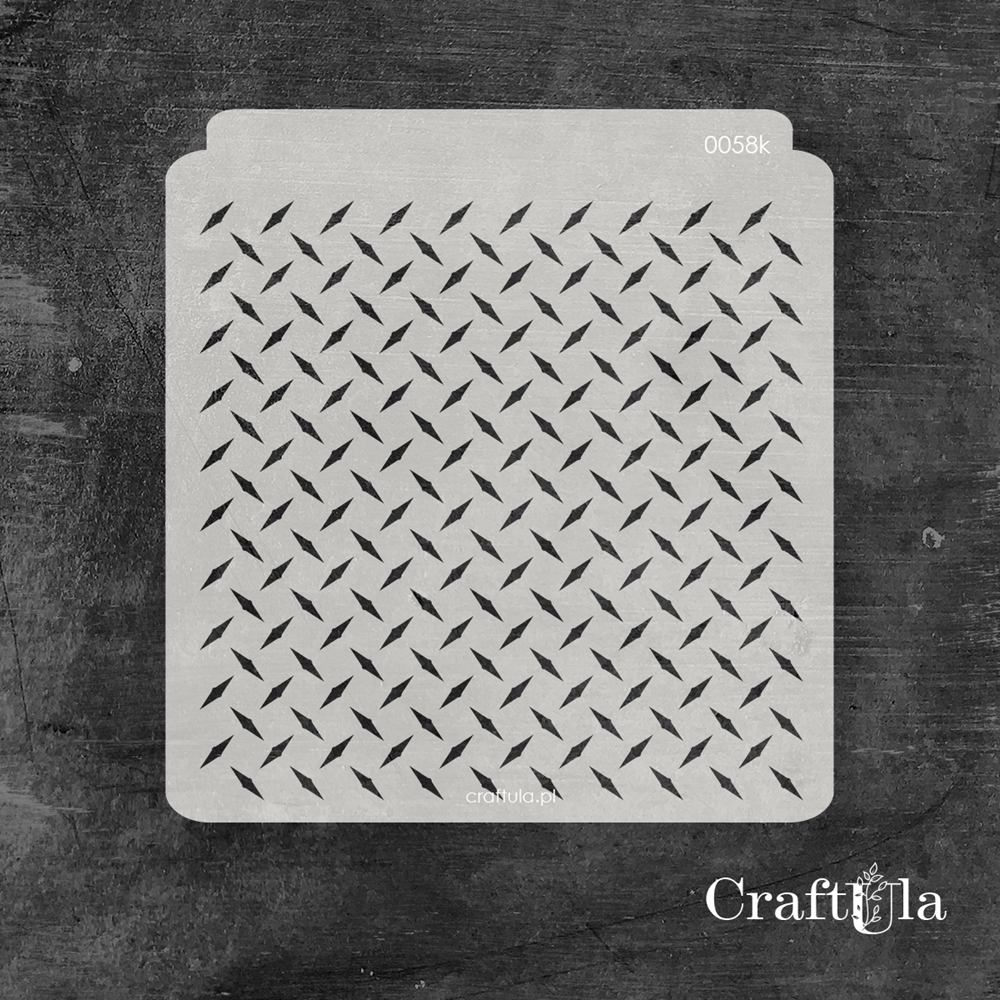 Stencil 0058k – Dashes, 15x16 cm x 0,35 mm, semi-translucent