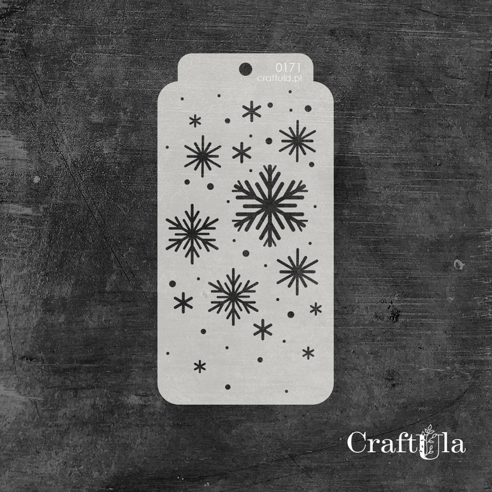 Stencil 0171 – Stars 8x16 cm x 0,35 mm, semi-translucent