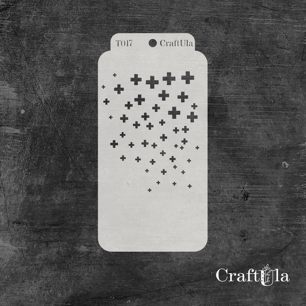 Stencil 017T – Background, 8x16 cm x 0,35 mm, semi-translucent