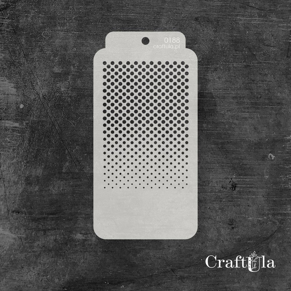 Stencil 0188 – Circles, 8x16 cm x 0,35 mm, semi-translucent