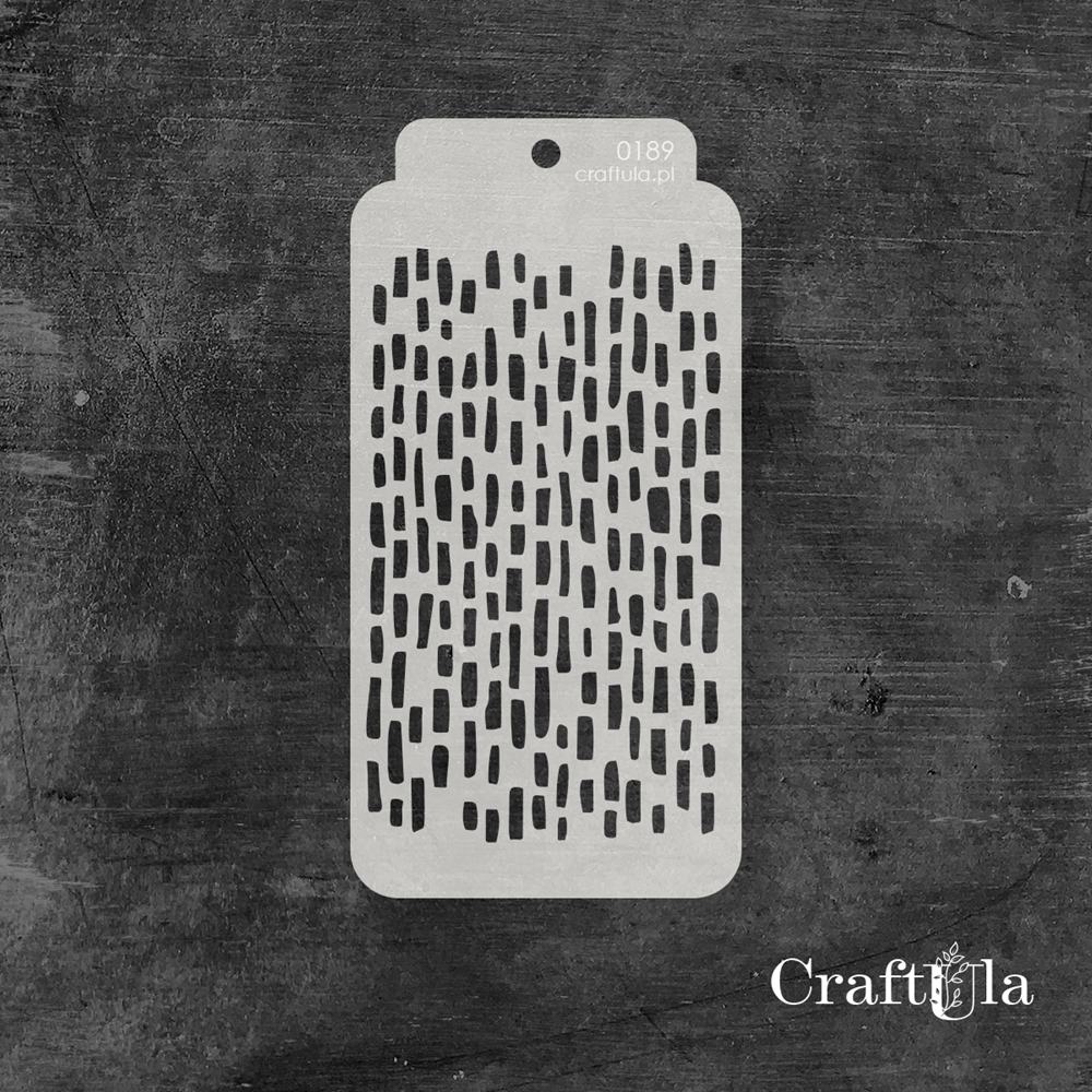 Stencil 0189 – Dashes, 8x16 cm x 0,35 mm, semi-translucent