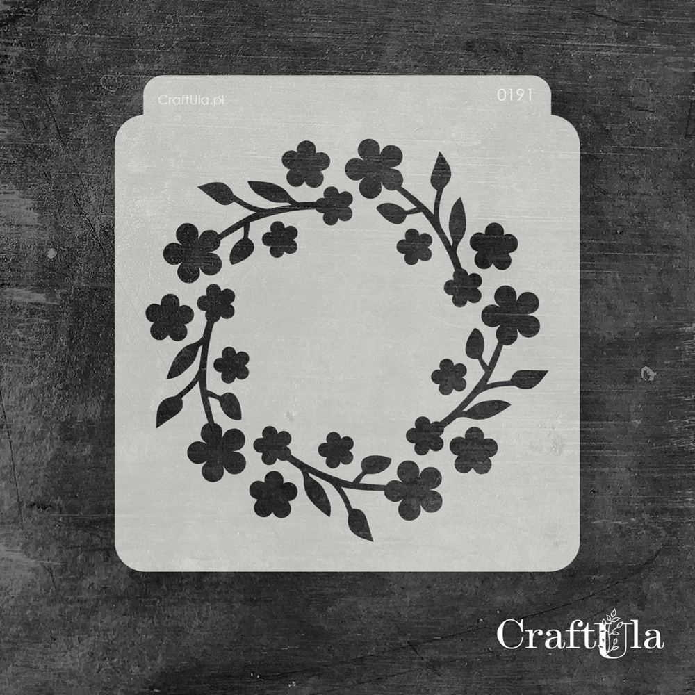 Stencil 0191 – Napkin, 15x16 cm x 0,35 mm, semi-translucent