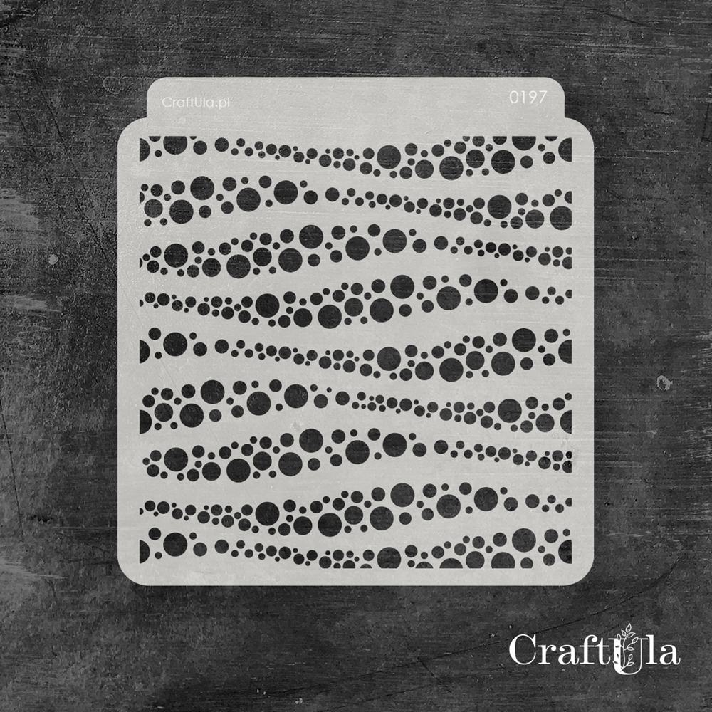 Stencil 0197 – Dots, 15x16 cm x 0,35 mm, semi-translucent