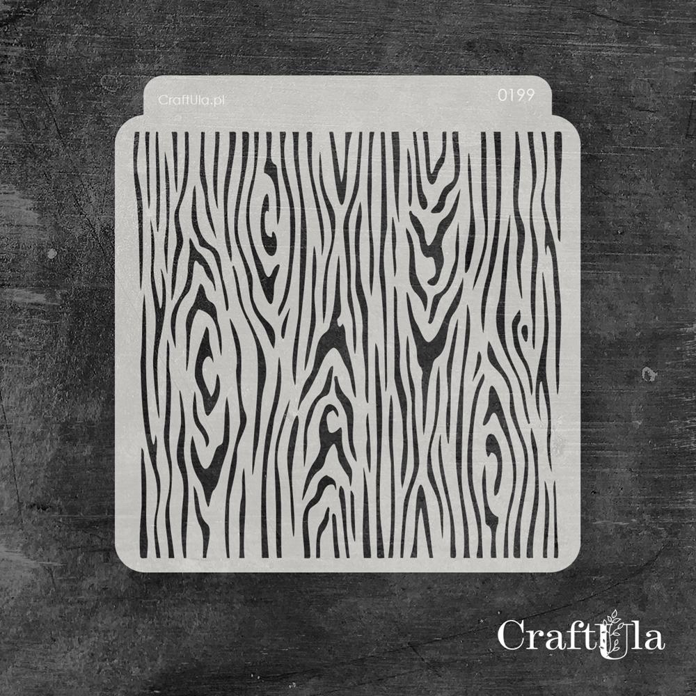 Stencil 0199 – Wood Grain, 15x16 cm x 0,35 mm, semi-translucent