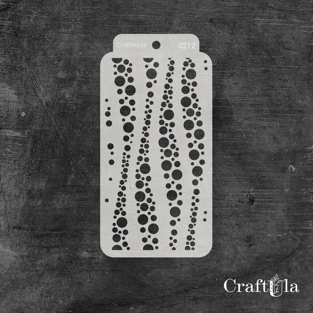 Stencil 0212 – Dots, 8x16 cm x 0,35 mm, semi-translucent
