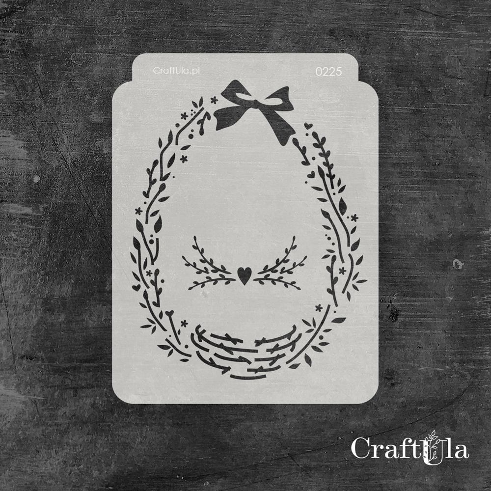 Stencil 0225 – Easter Egg, 12x16 cm x 0,35 mm, semi-translucent