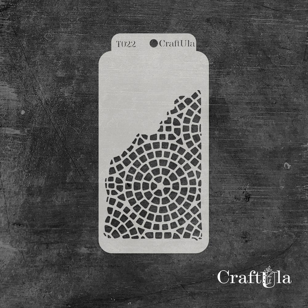 Stencil 022T – Spider’s Web, 8x16 cm x 0,35 mm, semi-translucent