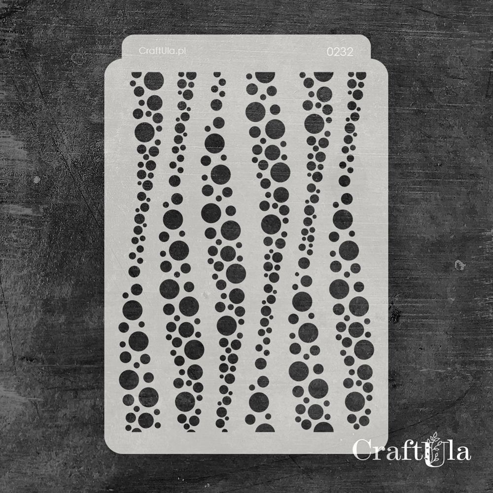 Stencil 0232 – Dots, 15x22 cm x 0,35 mm, semi-translucent