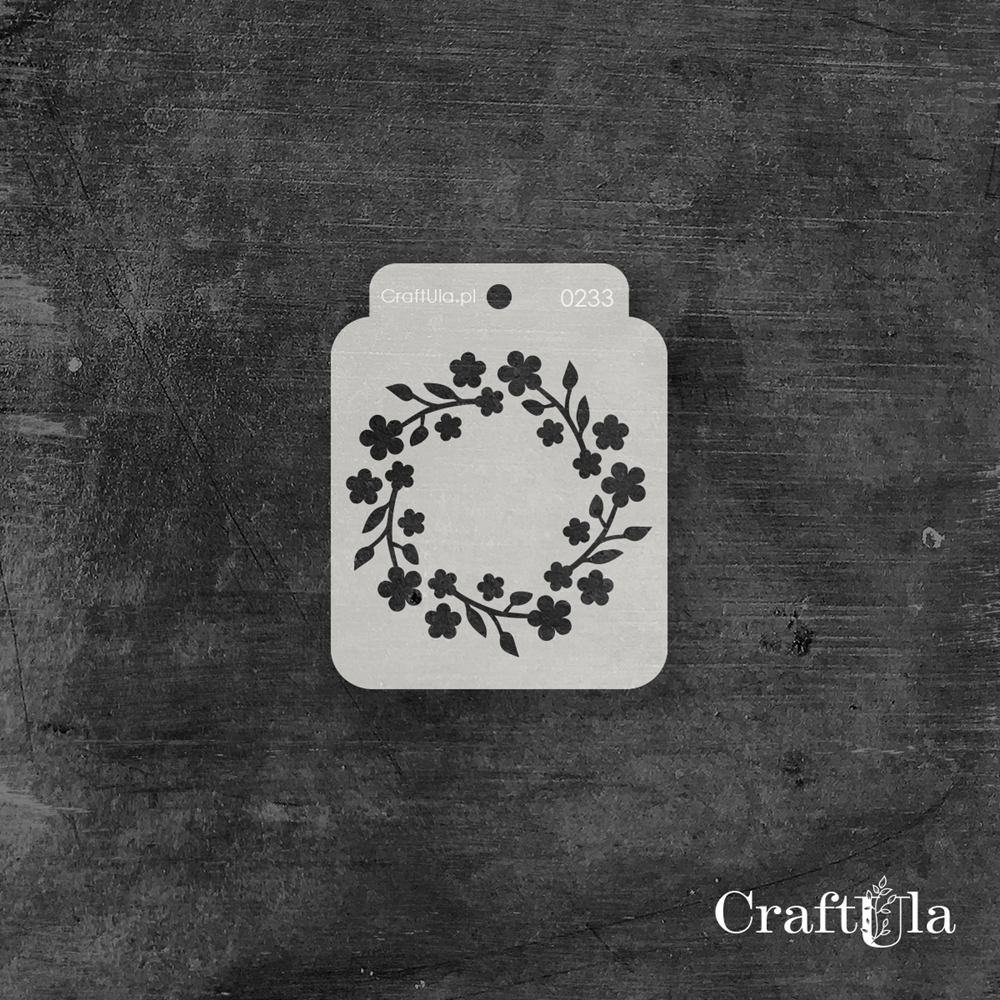 Stencil 0233 – Frame, 8x9,5 cm x 0,35 mm, semi-translucent