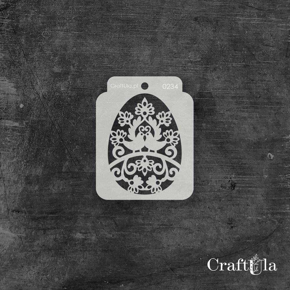 Stencil 0234 – Easter Egg, 8x9,5 cm x 0,35 mm, semi-translucent