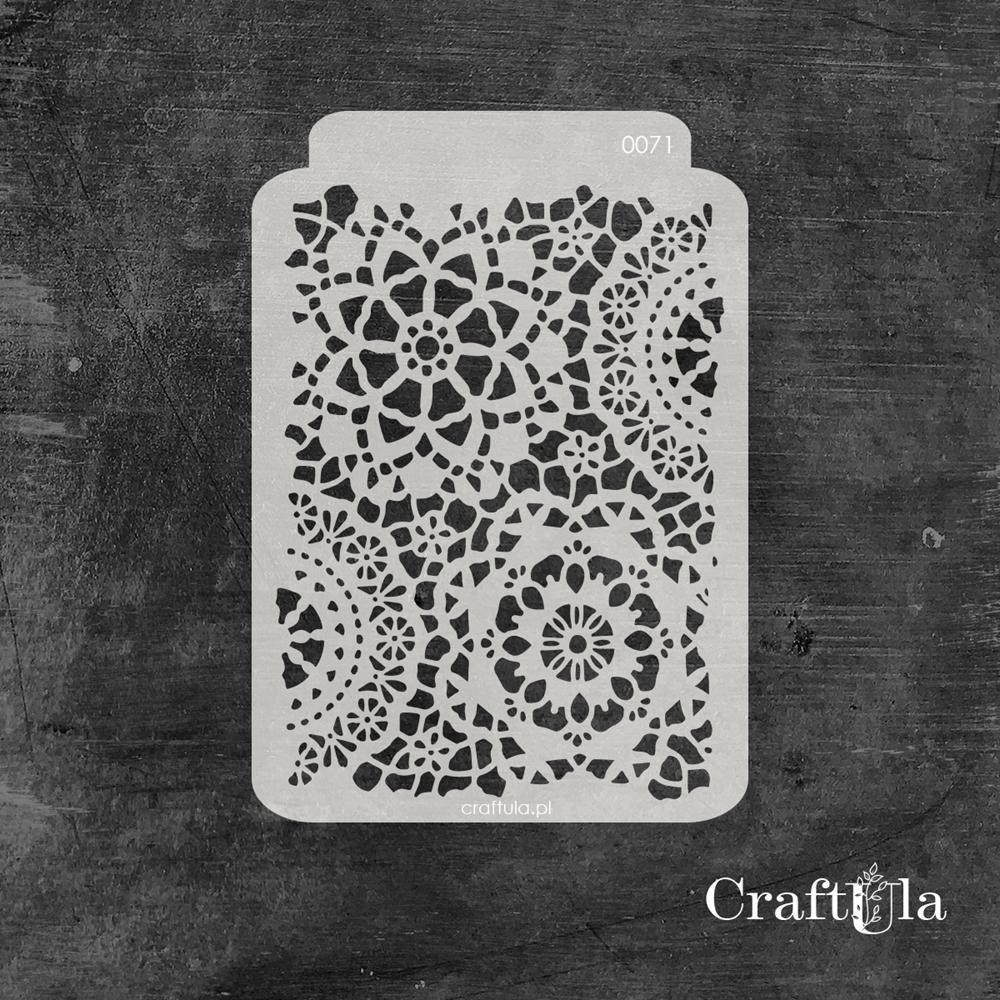 Stencil 071 – Mandala, 11x16 cm x 0,35 mm, semi-translucent