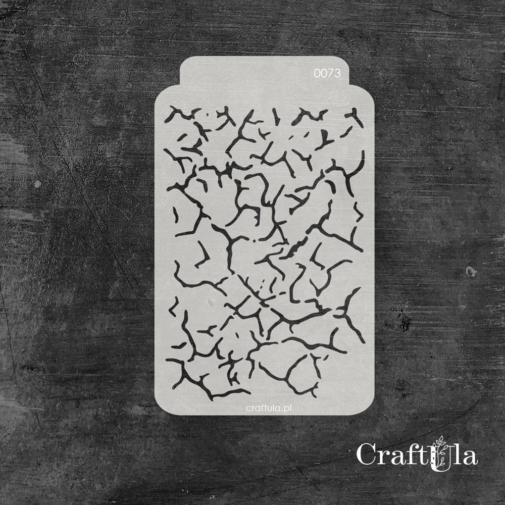 Stencil 073 – Crackles, 11x16 cm x 0,35 mm, semi-translucent