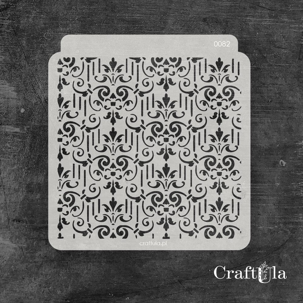Stencil 082 – Swirls, 15x16 cm x 0,35 mm, semi-translucent