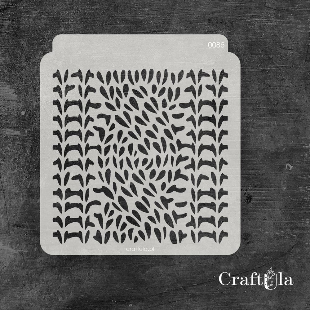 Stencil 085 – Swirls, 15x16 cm x 0,35 mm, semi-translucent