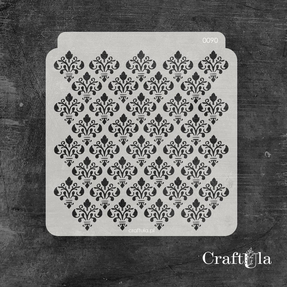 Stencil 090 – Swirls, 15x16 cm x 0,35 mm, semi-translucent