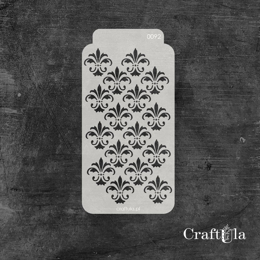 Stencil 092 – Swirls, 8x16 cm x 0,35 mm, semi-translucent