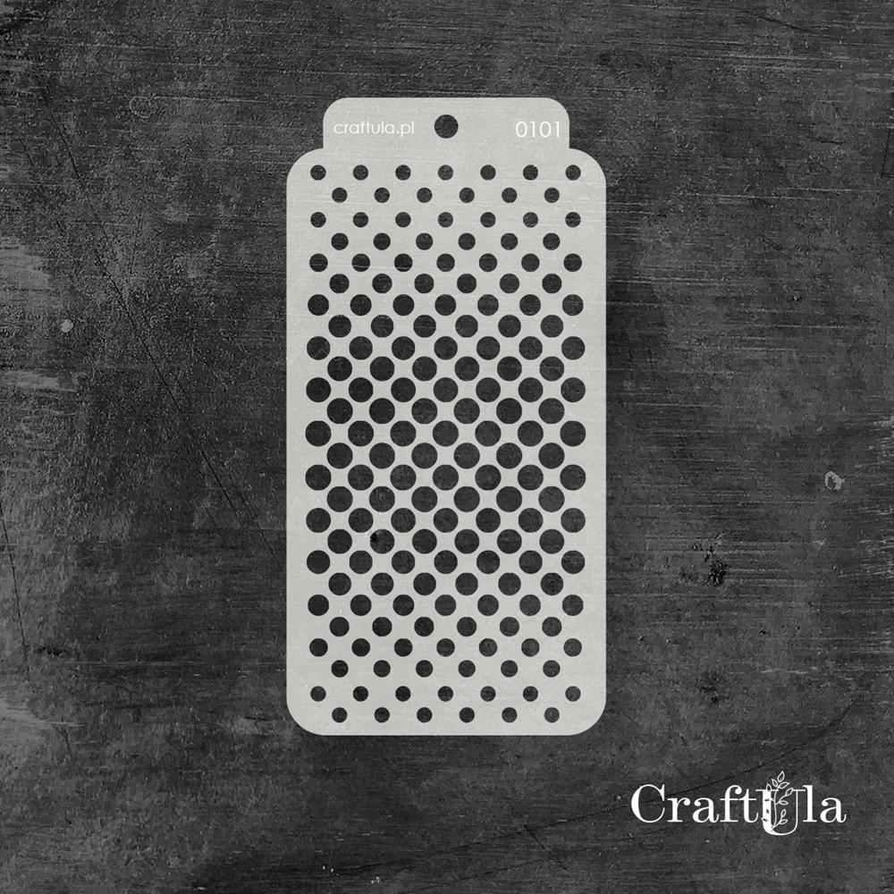 Stencil 101 – Circles, 8x16 cm x 0,35 mm, semi-translucent