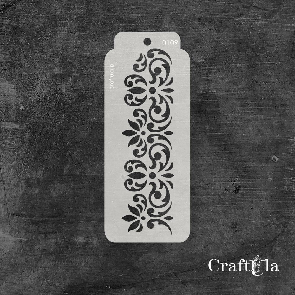 Stencil 109 – Border, 6,5x16 cm x 0,35 mm, semi-translucent