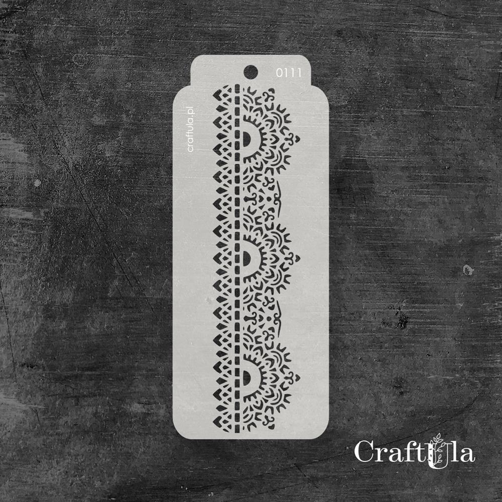 Stencil 111 – Border, 6,5x16 cm x 0,35 mm, semi-translucent