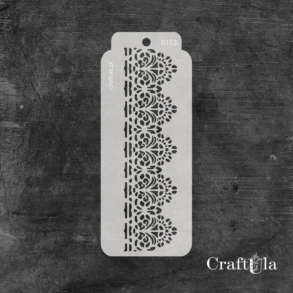 Stencil 113 – Border, 6,5x16 cm x 0,35 mm, semi-translucent