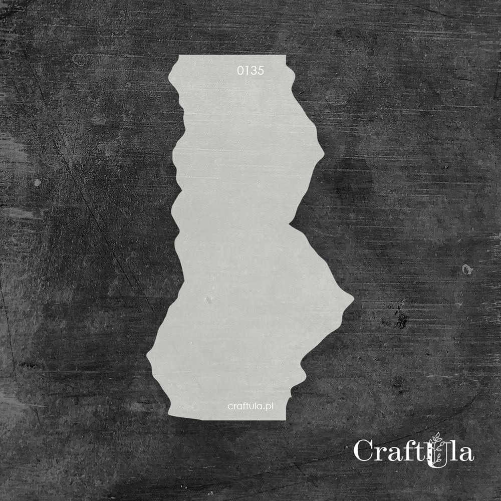 Stencil 135, 8x16 cm x 0,35 mm, semi-translucent