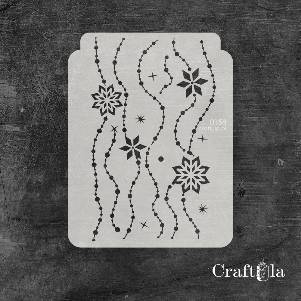 Stencil 158 – Christmas, 16x20 cm x 0,35 mm, semi-translucent