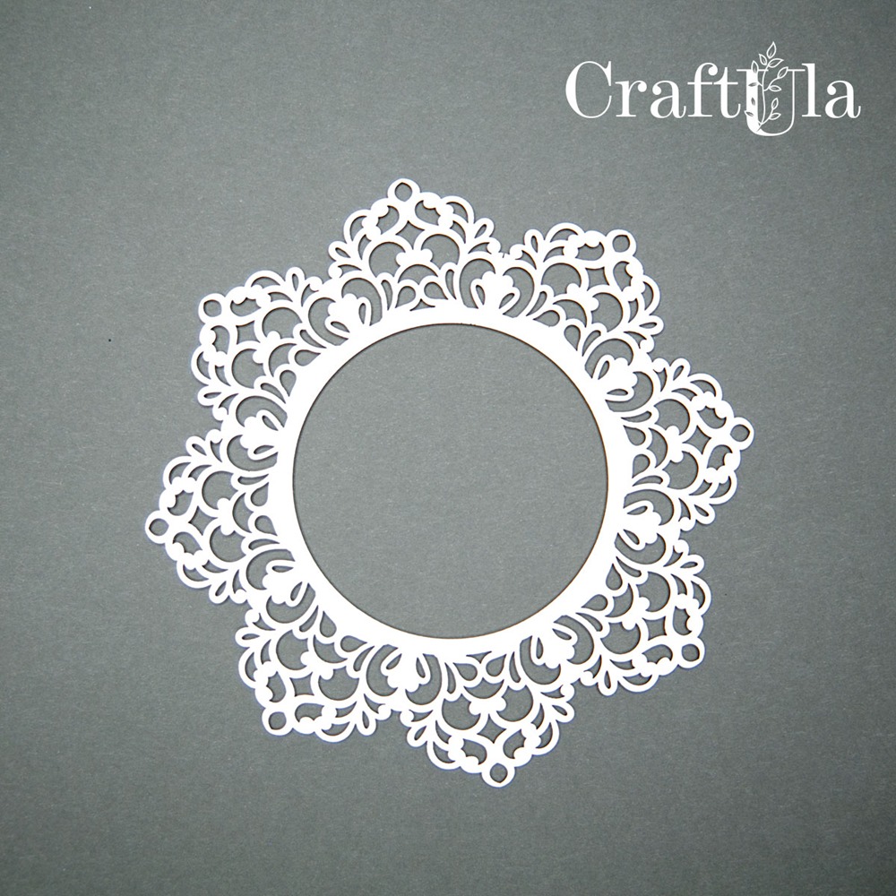 Chipboard Frame 0005M (dia approx. 12,5cm x0,15cm)