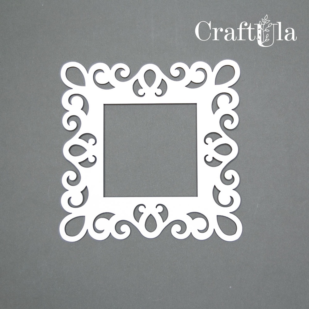 Set of Chipboard Frames 0011S (3 pcs, approx. 9x9x0,15cm)