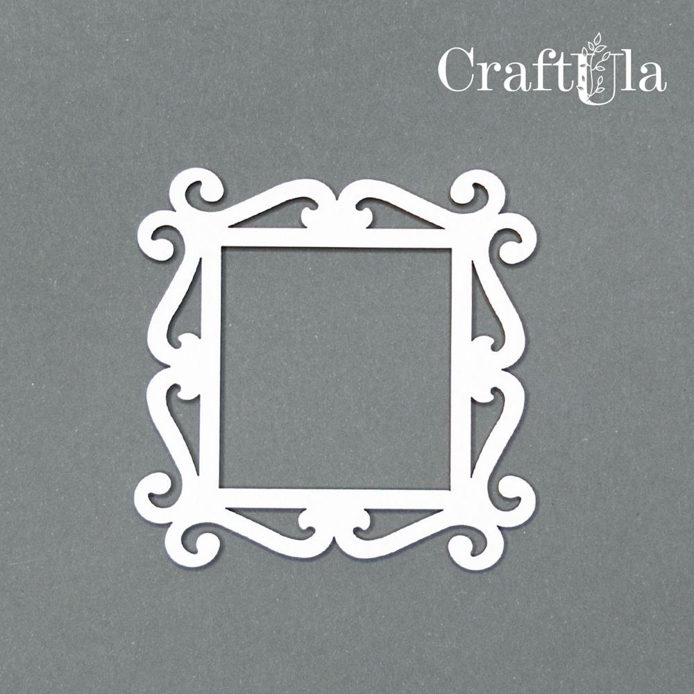 Set of Chipboard Frames 0012XS (4 pcs, approx. 6x6x0,15cm)