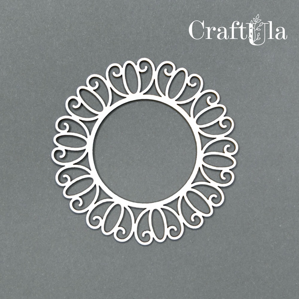 Set of Chipboard Frames 0014XS (4 pcs, dia approx. 6cm x0,15cm)