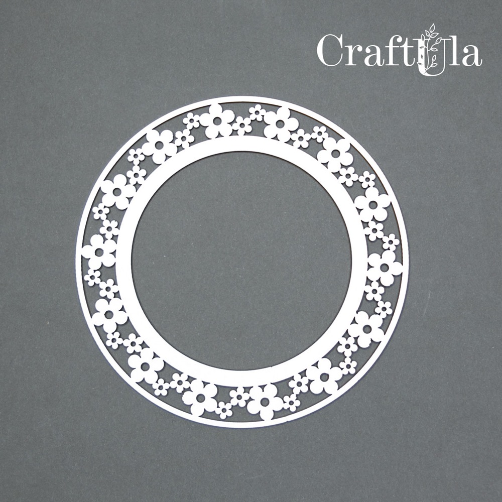 Chipboard Frame 0022M (dia approx. 12cm x0,15cm)