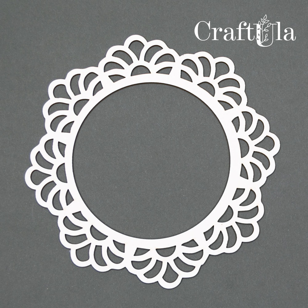 Chipboard Frame 0027M (dia approx. 12cm x0,15cm)