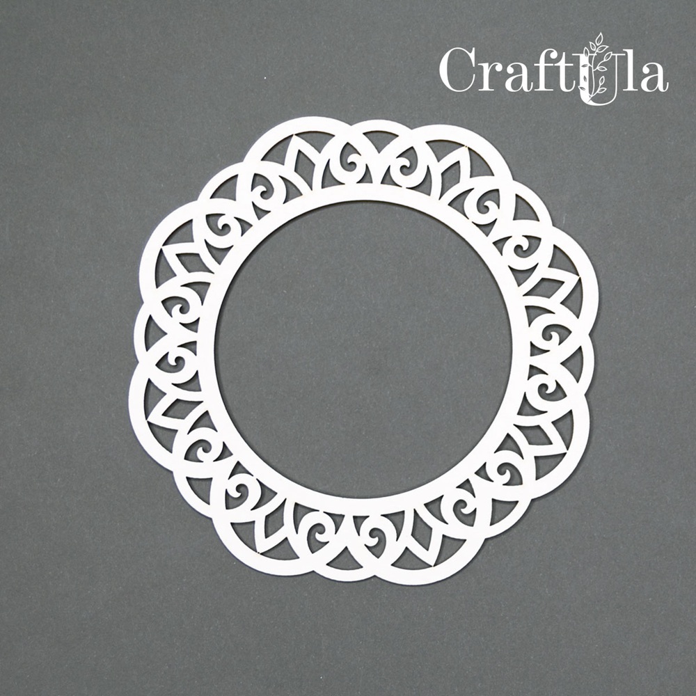 Set of Chipboard Frames 0028S (3 pcs, dia approx. 9cm x0,15cm)