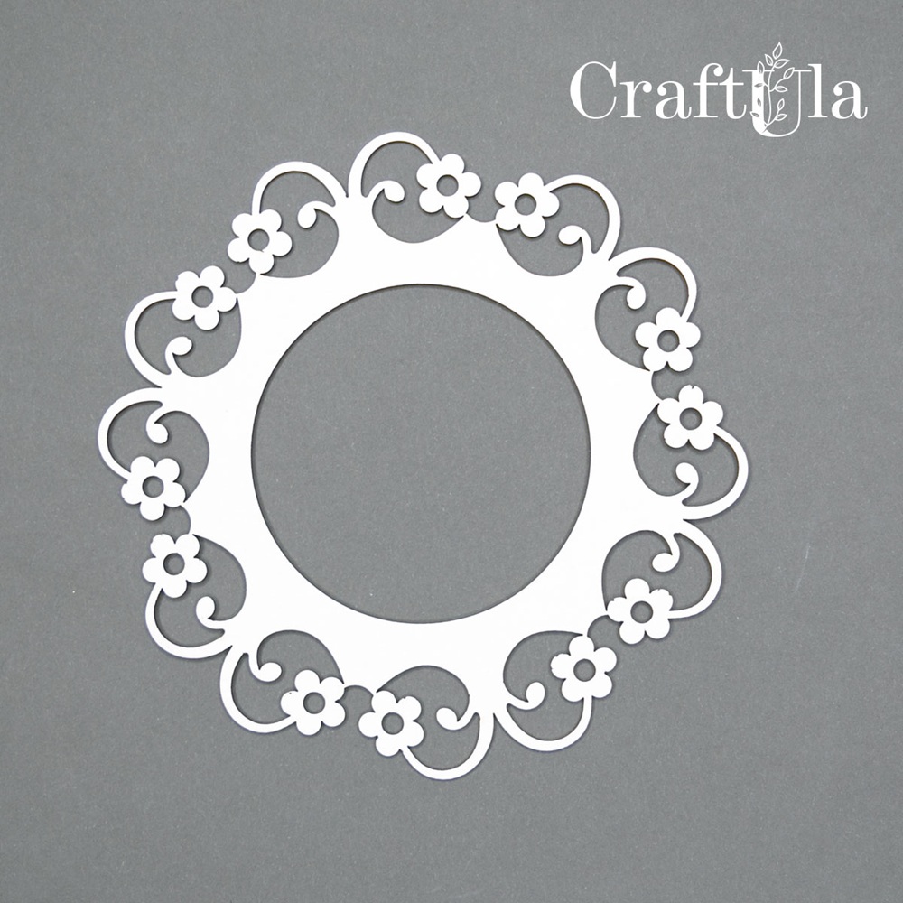 Chipboard Frame 0031L (dia approx. 14cm x0,15cm)