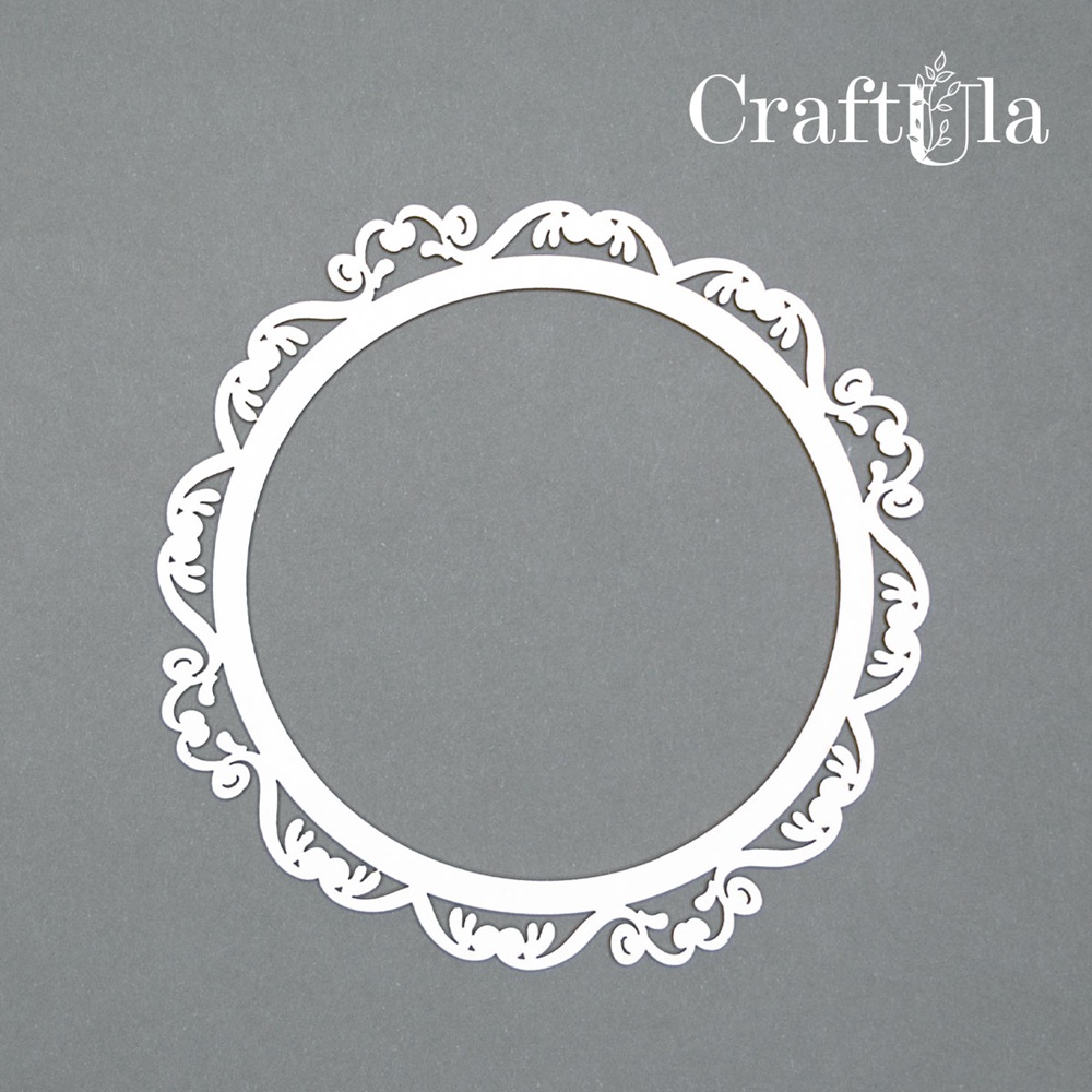 Chipboard Frame 0033L (dia approx. 14cm x0,15cm)