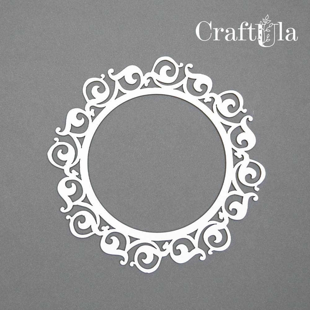 Chipboard Frame 0034L (dia approx. 14cm x0,15cm)