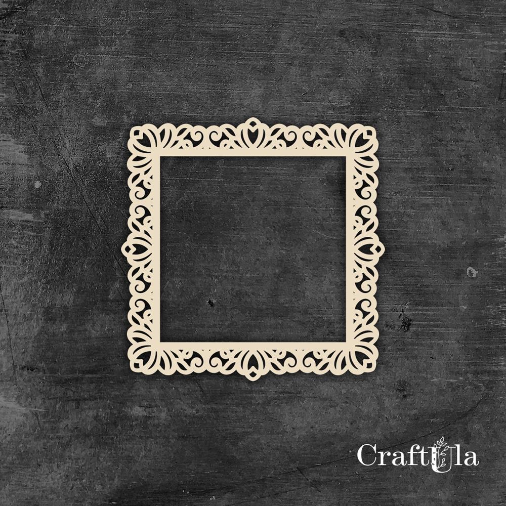 Set of Chipboard Frames 0047M (2 pcs, approx. 12x12x0,15cm)