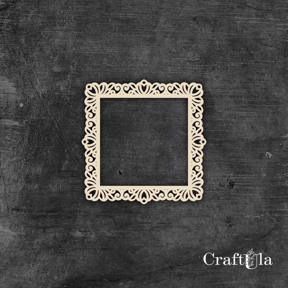 Set of Chipboard Frames 0047S (3 pcs, approx. 9x9x0,15cm)