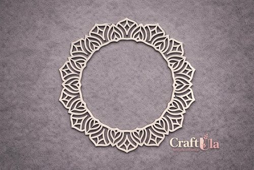 Chipboard Frame 0076L (dia approx. 14x0,15cm)