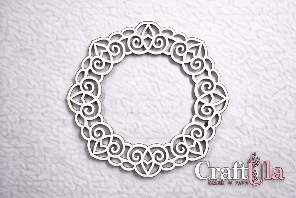 Chipboard Frame 0082L (dia approx. 14x0,15cm)