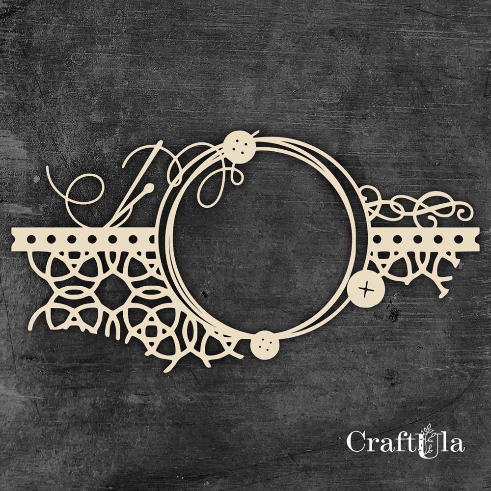 Chipboard Frame 1466 (approx. 15x7,5x0,15cm)