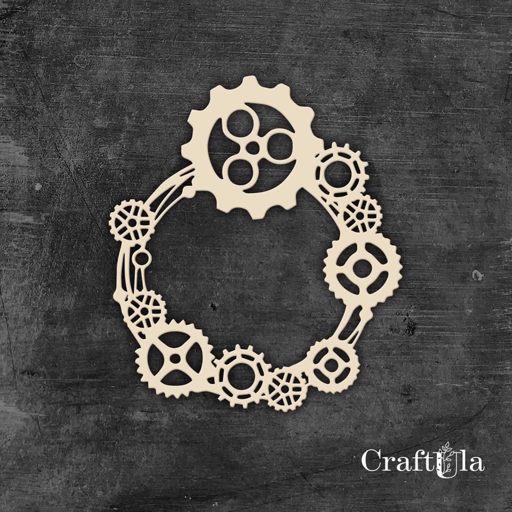 Chipboard Frame 1525 – Steampunk - (approx. 11x11x0,15cm)