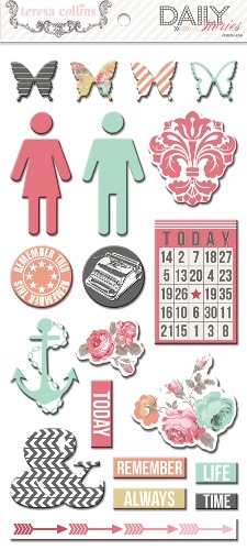 Daily Stories: 12x12 Chipboard Elements