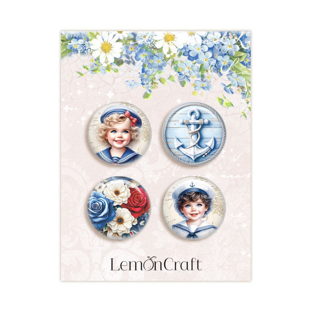 Buttons Sea Story (self adhesive, dia around 2,5 cm)