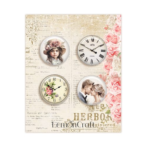 Buttons Secret Garden (self adhesive, dia around 2,5 cm)