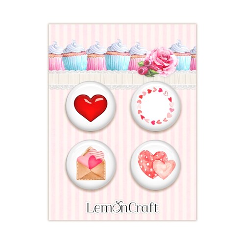 Buttons Sweetness (self adhesive, dia around 2,5 cm)