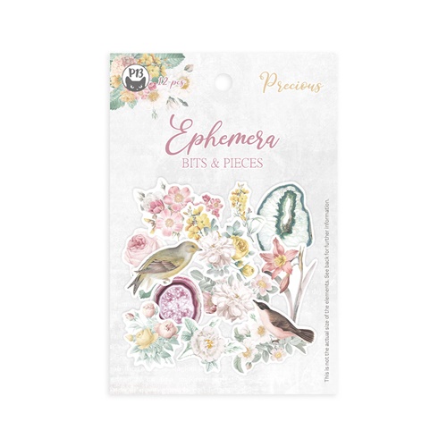 Ephemera set Precious, 12 pcs (240gsm, 15x10cm paper bag)
