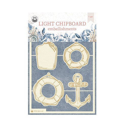Light chipboard embellishments Sea La Vie 04, 15x10 cm, engraved