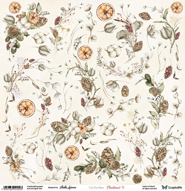 Paper 30x30 cm Christmas 11 (1 sheet) Paper 30x30 cm Christmas 11 (1 sheet)